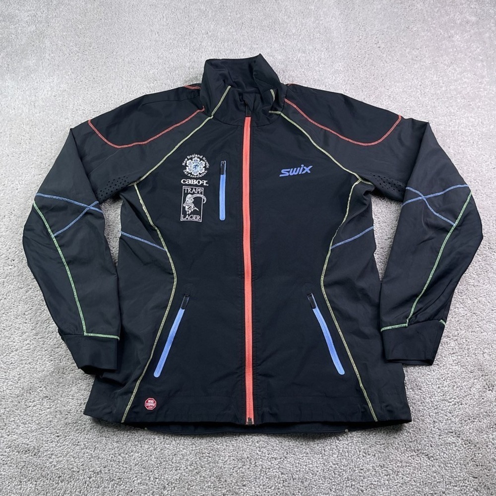 Swix Jacket Womens Medium Black Windstopper XC Nordic Skiing Running Outdoors